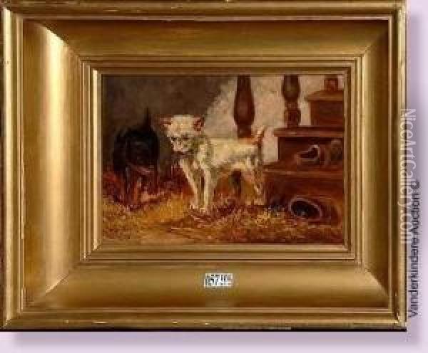 Les Chiens Et La Souris Oil Painting - Vincent de Vos
