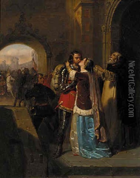 The Crusader's Farewell Oil Painting - Herman Frederik Carel ten Kate