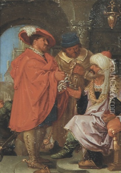 Joseph Verkauft Weizen An Seine Bruder Oil Painting - Heinrich Aldegrever