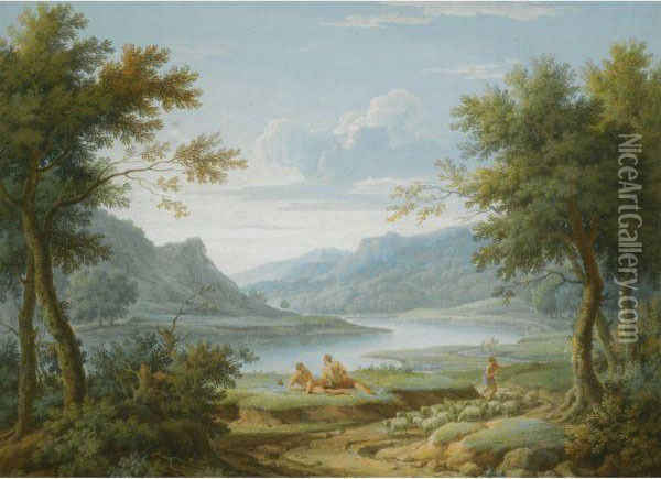 Classical Landscape Oil Painting - George Lambert