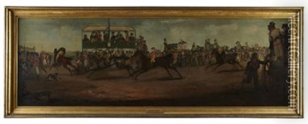 Last Of The Leith Races Oil Painting - James (of Skirling) Howe