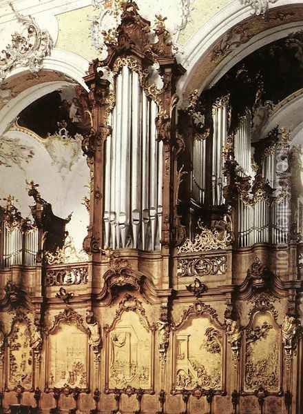 Organ Oil Painting - Johann Josef Christian