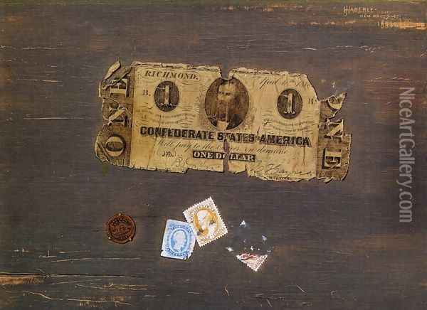 Confederate Note Oil Painting - John Haberle