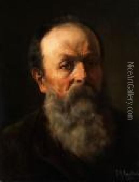 Bartiger Mann Oil Painting - Friedrich August von Kaulbach