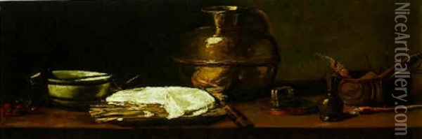 Le Pot De Cuivre Oil Painting - Francois Bonvin