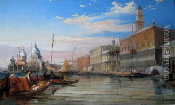 View Of The Molo Oil Painting - Edward Pritchett