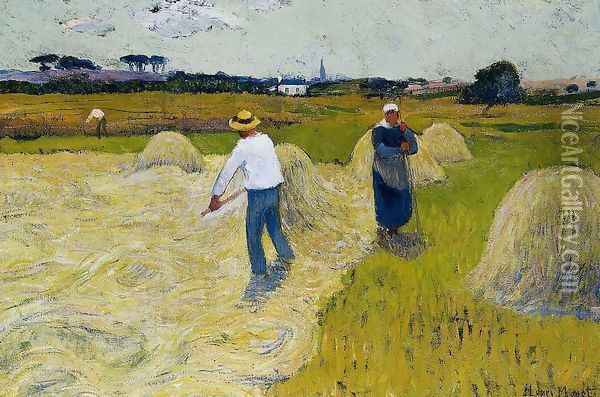 Haymaking Oil Painting - Henri Moret
