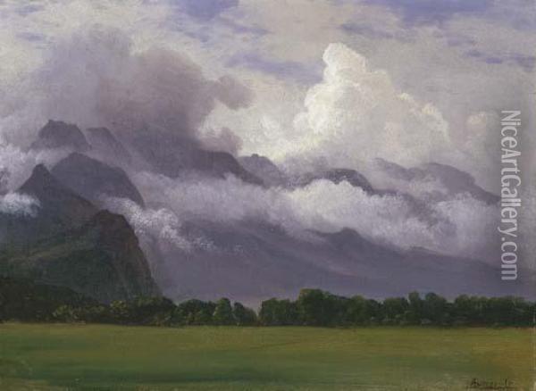 Clouds In Owens Valley Oil Painting - Albert Bierstadt