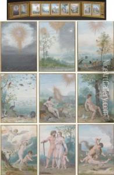 Nine Scenes From The Book Of Genesis Oil Painting - Pieter the Younger Holsteyn
