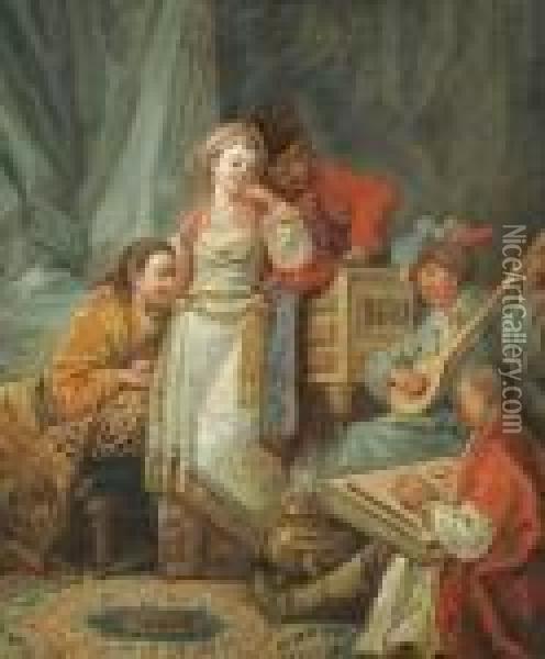 Le Concert Russe Oil Painting - Jean-Baptiste Le Prince