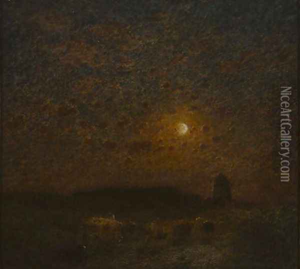 Where the Dark Earth Sleeping Lies, 1908 Oil Painting - Edward Stott