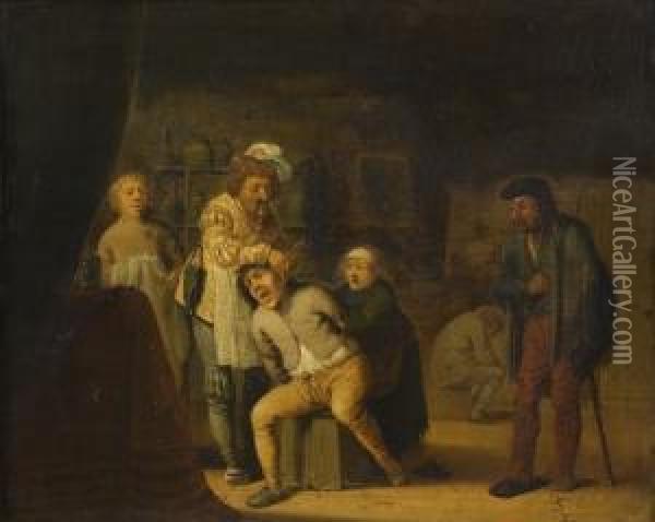 Panneau De Chene, Une Planche, Non Parquete Oil Painting - Pieter Jansz. Quast