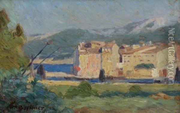 View Of The Village, France Oil Painting - William Brymner
