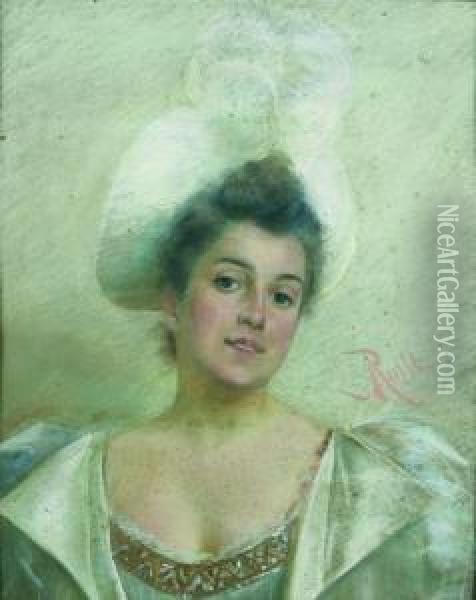 Elegante Au Chapeau Oil Painting - Lucius Rossi