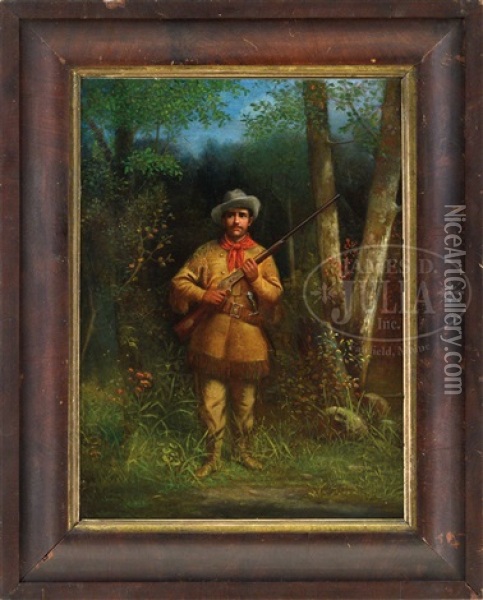 Portrait Of A Hunter (possibly Theodore Roosevelt) Oil Painting - Arthur Fitzwilliam Tait