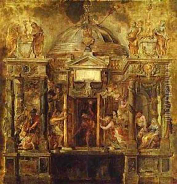 Temple Of Janus Study 1635 Oil Painting - Peter Paul Rubens