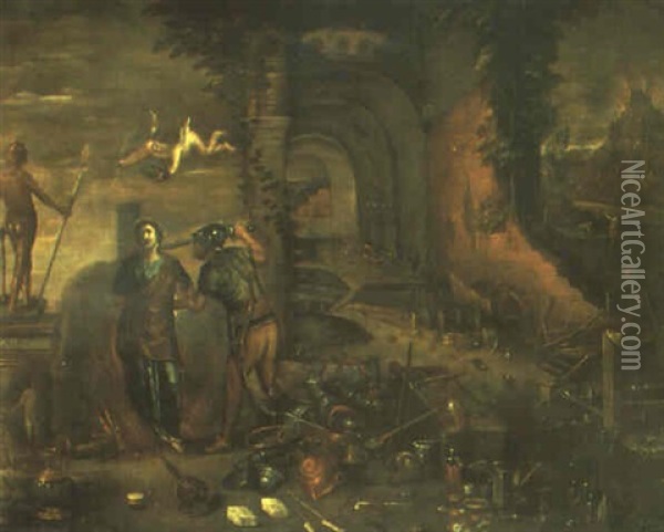 La Alegora Del Fuego Oil Painting - Jan Brueghel the Elder