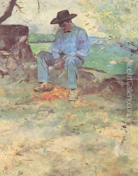 The Young Man From Celeyran Oil Painting - Henri De Toulouse-Lautrec
