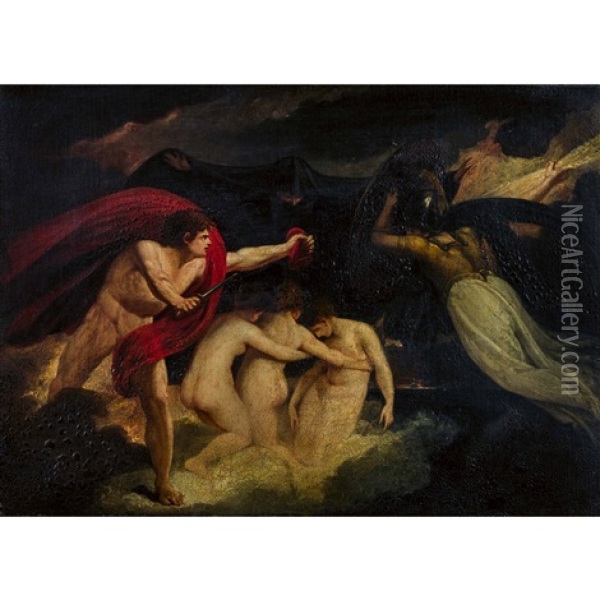 Perseus Auf Dem Weg Zur Meduse Oil Painting - Henry Fuseli