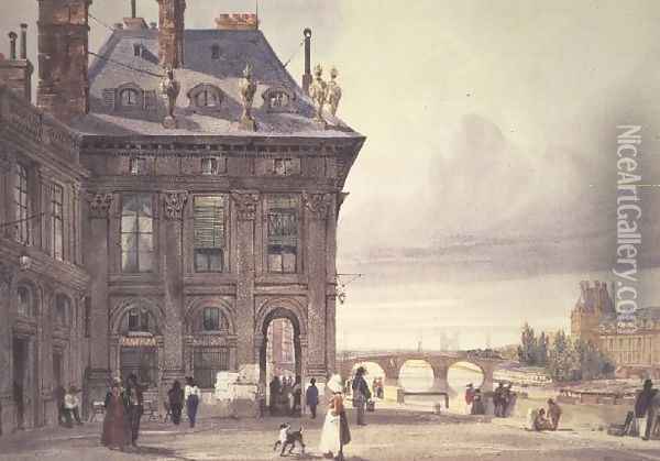 The Pont Royal and the Tuileries seen from the Institut, Paris Oil Painting - Thomas Shotter Boys