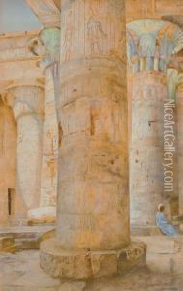 Temple Of Philae Oil Painting - Henry Roderick Newman
