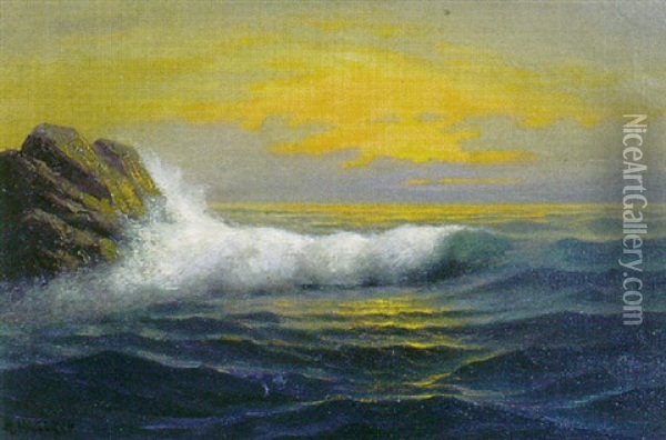 Pacific Coastline Oil Painting - Nels Hagerup