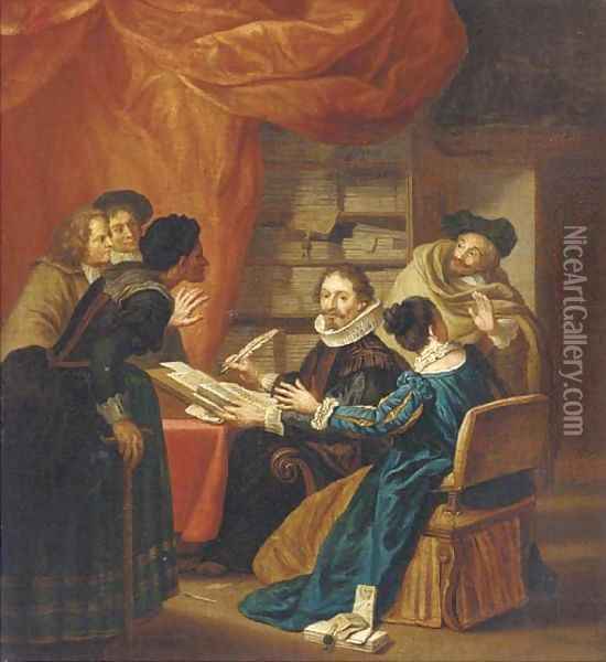 The lawyer's office Oil Painting - Jan Jozef, the Younger Horemans