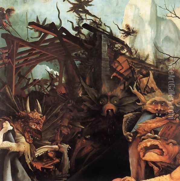 The Temptation of St Antony (detail 2) c. 1515 Oil Painting - Matthias Grunewald (Mathis Gothardt)