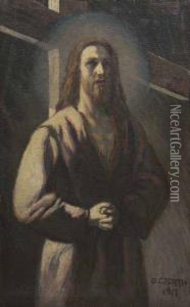 Cristo In Preghiera Oil Painting - Giovanni Costetti