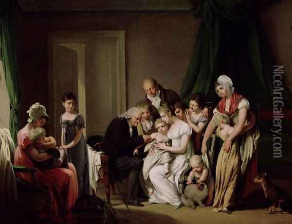 The Vaccination Oil Painting - Louis Leopold Boilly
