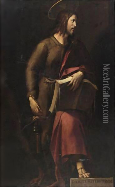 St. John The Evangelist Oil Painting - Pier Francesco Mazzuchelli (see Morazzone)