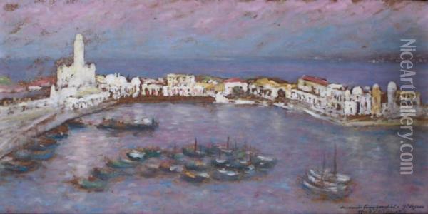 La Baie D'alger Oil Painting - Henry D Estienne