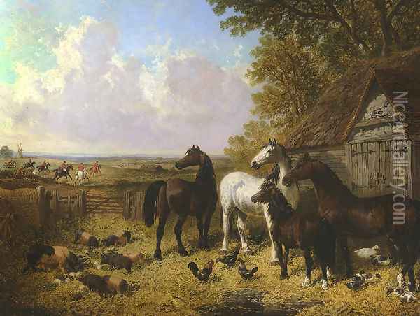 Farmyard Oil Painting - John Frederick Herring Snr