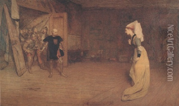 Talbot And The Countess Of Auvergne Oil Painting - Sir William Quiller Orchardson