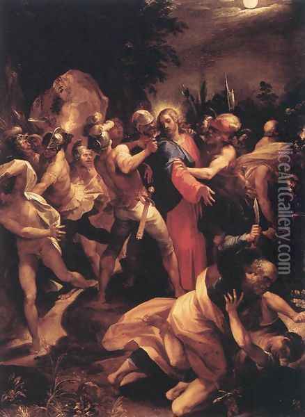 The Betrayal of Christ 1596-97 Oil Painting - Giuseppe Cesari