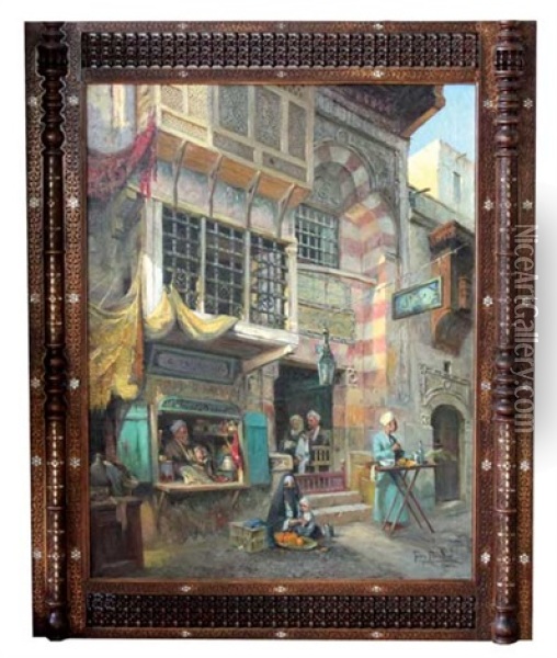 Altstadtgasse In Kairo Oil Painting - Tony Binder