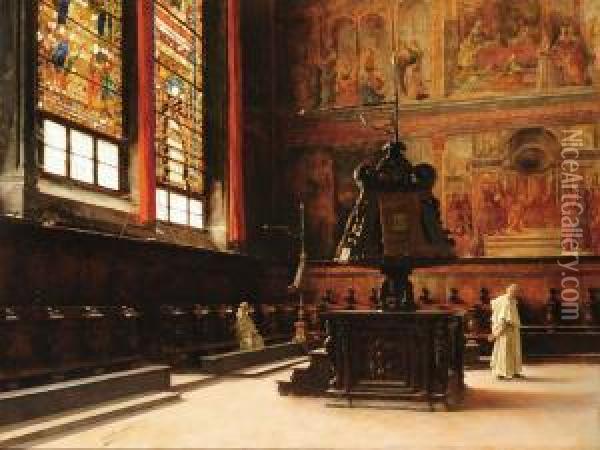 Interno Di Cattedrale Oil Painting - Giovanni Battista Torriglia