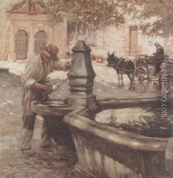 Provencal Workers Oil Painting - Henry Herbert La Thangue