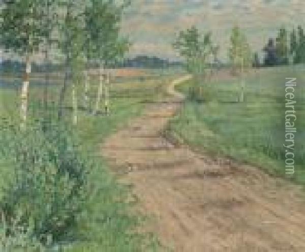 A Country Path Oil Painting - Nikolai Petrovich Bogdanov-Belsky