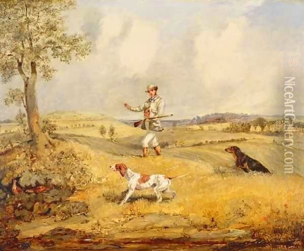 Partridge Shooting Oil Painting - Henry Thomas Alken