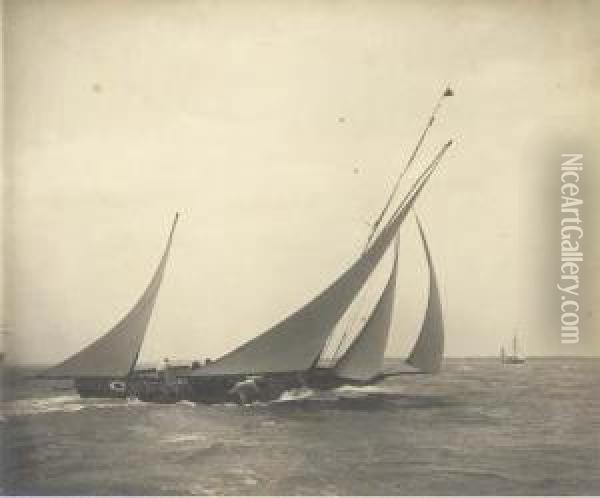 The Yacht Saionara-i Oil Painting - William Umpleby Kirk