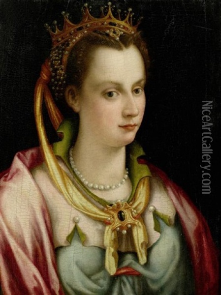 Heilige Katharina Oil Painting - Francesco (Il Poppi) Morandini