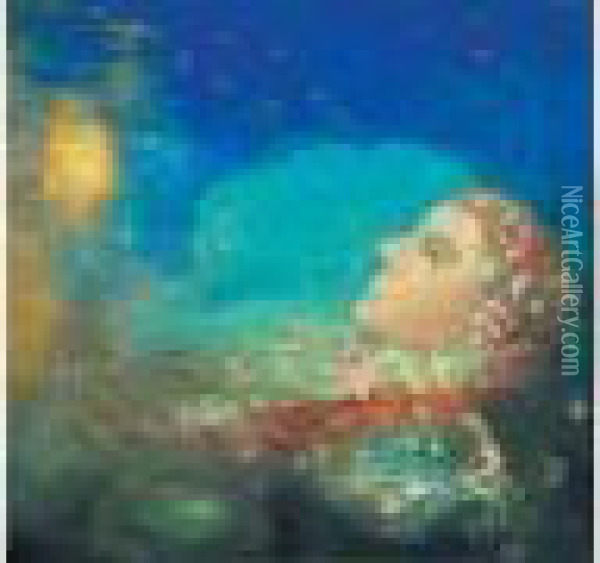 Ophelie Oil Painting - Odilon Redon