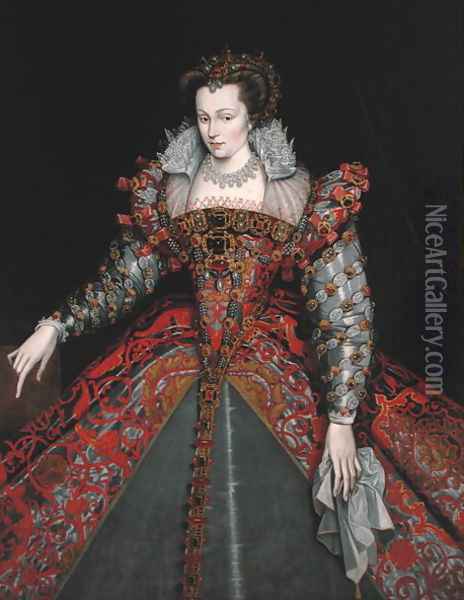 Portrait of Louise de Lorraine Oil Painting - Francois Clouet