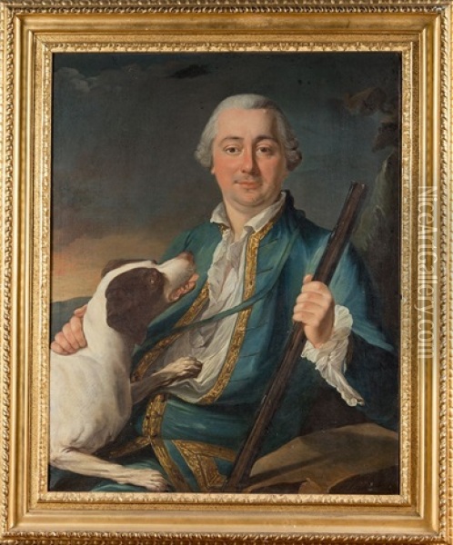 Portrait De Chasseur Oil Painting - Jean-Martial Fredou