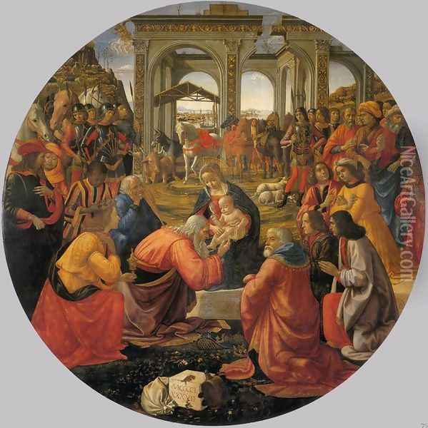 Adoration of the Magi I Oil Painting - Domenico Ghirlandaio