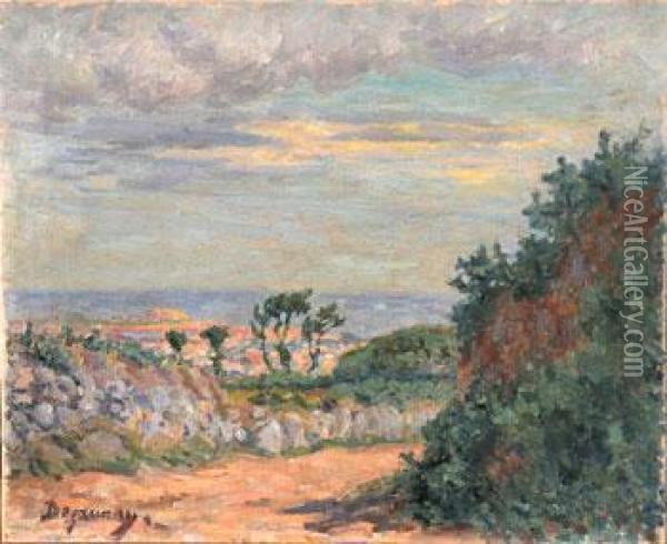 Vue Panoramique De Ploumanach Oil Painting - Emile Alfred Dezaunay