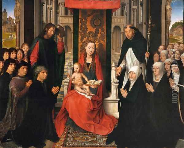 Virgin and Child with Sts James and Dominic Oil Painting - Hans Memling