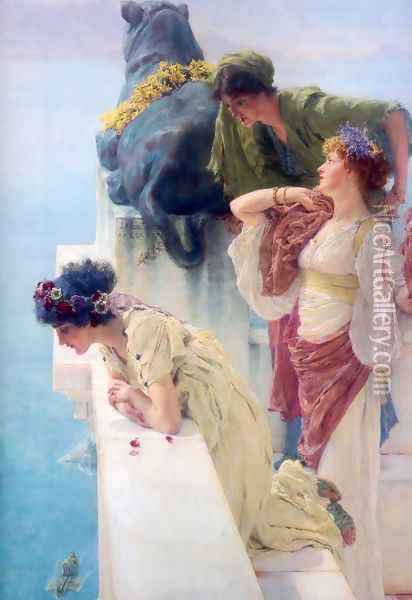 A Coign Of Vantage 1895 Oil Painting - Sir Lawrence Alma-Tadema