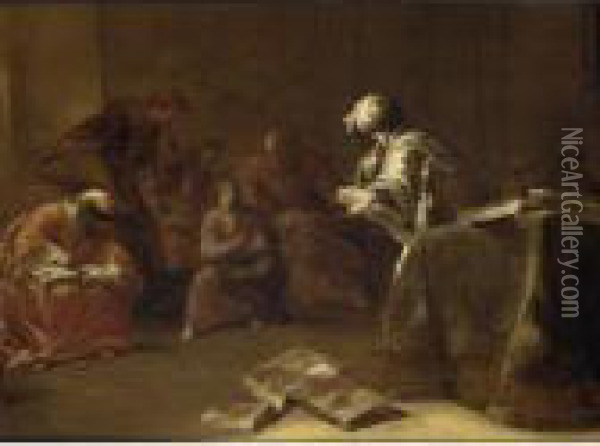 Christ Among The Doctors Oil Painting - Leonaert Bramer